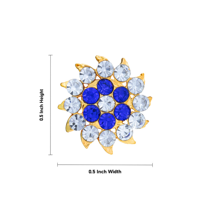 Stone Sun And Moon Pair - 0.5 Inch | Varalakshmi Decor/ Hair Accessories/ Sun Moon Stone Jewellery For Deity - Head & Face Accessories