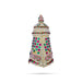 Full Stone Crown - 11 X 5 Inches | Multicolour Stone Kireedam/ Kiridam/ Mukut For Deity Decoration - Head & Face Accessories