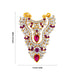 2 Step Stone Haram - 2.25 x 1.5 Inches | Multicolour Stone Necklace / 2 Step Stone Jewellery for Deity Decor - Neck & Body Accessories