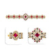 Hip Belt - 2 x 10 Inches | Waist Belt/ Varalakshmi Decor/ Multicolour Stone Belt For Deity Decor - Waist & Leg Accessories