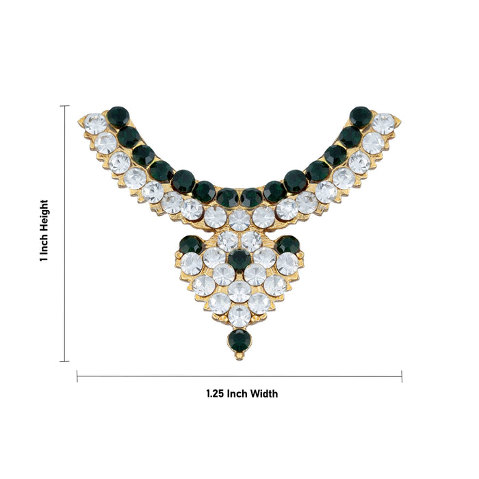 Stone Necklace - 1 x 1.25 Inches | Artificial Jewelry/ Multicolour Stone Jewellery For Deity Decor