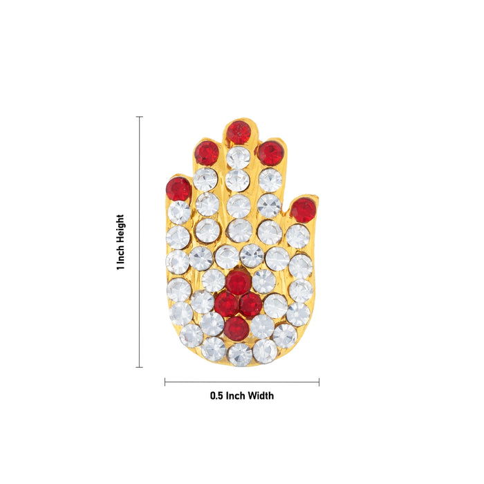 Stone Hastham Pair - 1 x 0.5 Inches | Stone Hand/ Multicolour Stone Jewellery for Deity