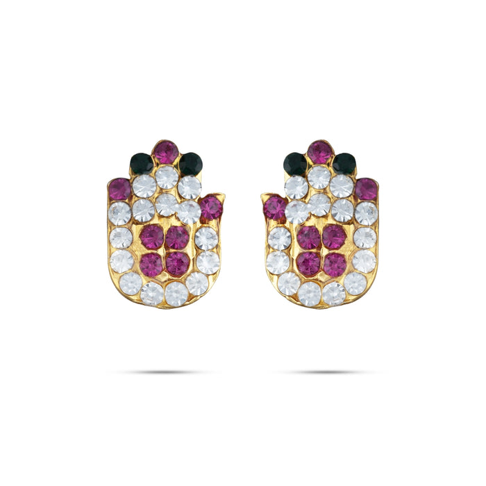 Stone Hastham - 0.75 x 0.5 Inches | Multi Colour Stone Hastham / Stone Hands for Deity Decor