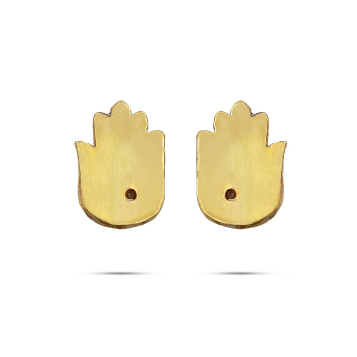 Stone Hastham - 0.75 x 0.5 Inches | Multi Colour Stone Hastham / Stone Hands for Deity Decor