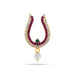 Stone Bullaku Nose Pin - 2.75 X 1.5 Inches | Nose Ring/ Nose Studs/ Mukkera For Deity Decor - Head & Face Accessories