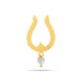 Stone Bullaku Nose Pin - 2.75 X 1.5 Inches | Nose Ring/ Nose Studs/ Mukkera For Deity Decor - Head & Face Accessories