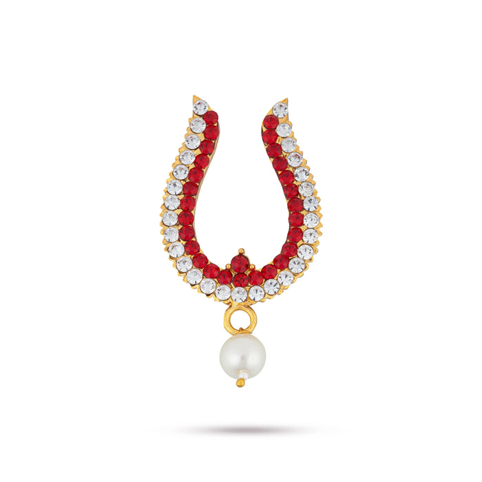 Stone Nathu Bullaku - 2 x 1.5 Inches | Nose Pin / Nose Ring / Nose Studs / Mukkera For Deity Decor