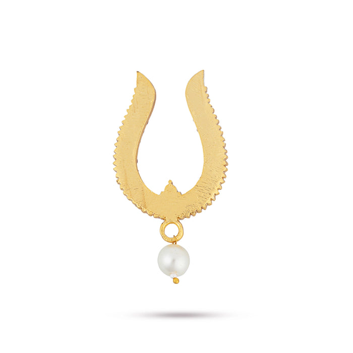 Stone Nathu Bullaku - 2 x 1.5 Inches | Nose Pin / Nose Ring / Nose Studs / Mukkera For Deity Decor