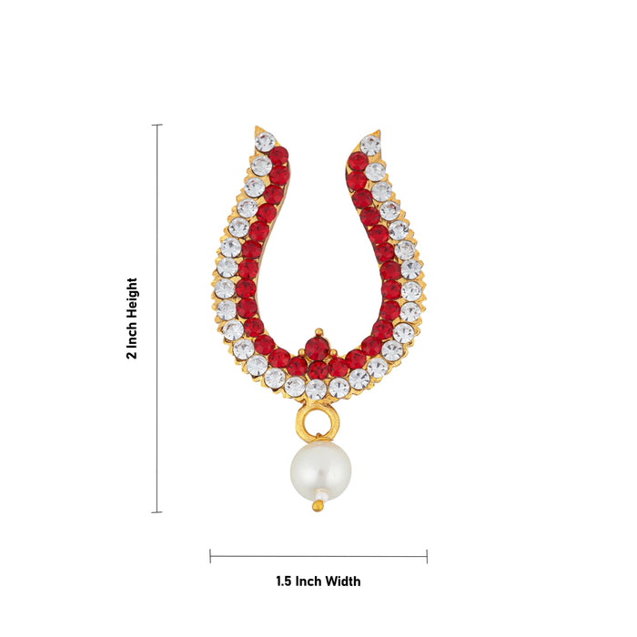 Stone Nathu Bullaku - 2 x 1.5 Inches | Nose Pin / Nose Ring / Nose Studs / Mukkera For Deity Decor