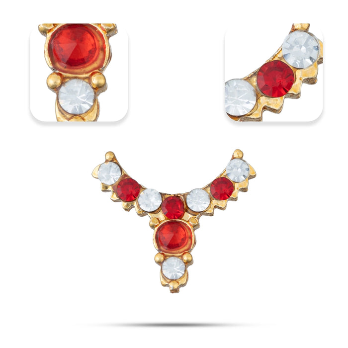 Stone Necklace - 0.5 x 0.5 Inches | Stone Jewellery / Stone Necklace / Artificial Jewelry For Deity Decor