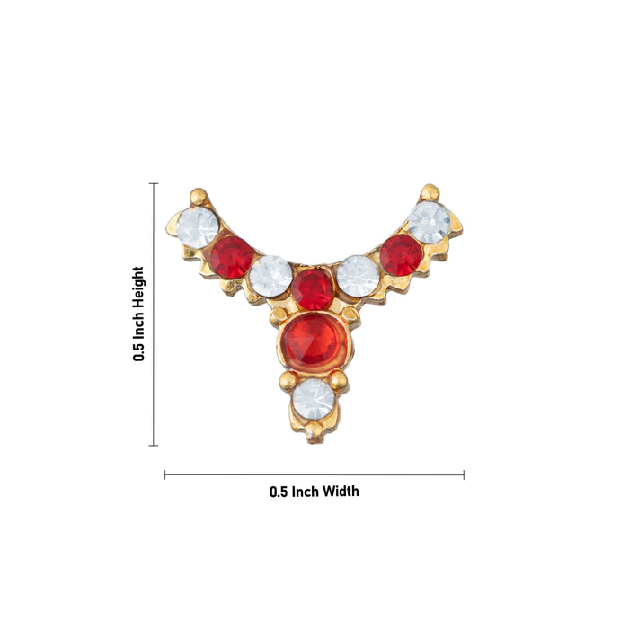 Stone Necklace - 0.5 x 0.5 Inches | Stone Jewellery / Stone Necklace / Artificial Jewelry For Deity Decor
