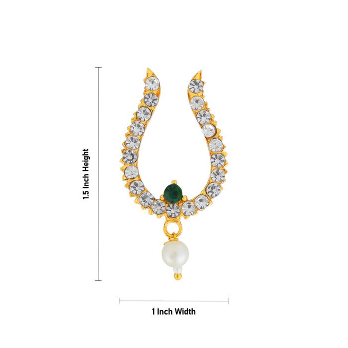 Mukkera Bullaku - 1.5 x 1 Inches | Nose Pin / Nose Ring / Nose Studs / Mukkera For Deity - Head & Face Accessories
