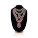 2 Line Stone Necklace & Stone Haram Pair- 13 Inches | Multicolour Stone Jewellery/ Artificial Jewelry For Deity - Neck & Body Accessories