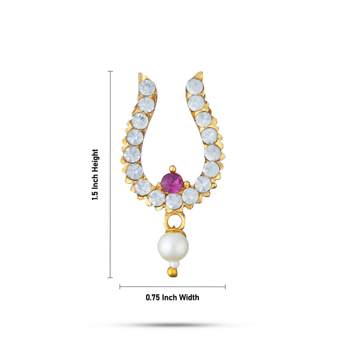 Bullaku Nose Ring - 1.5 x 0.75 Inches | Nose Pin / Nose Studs / Mukkera For Deity - Head & Face Accessories