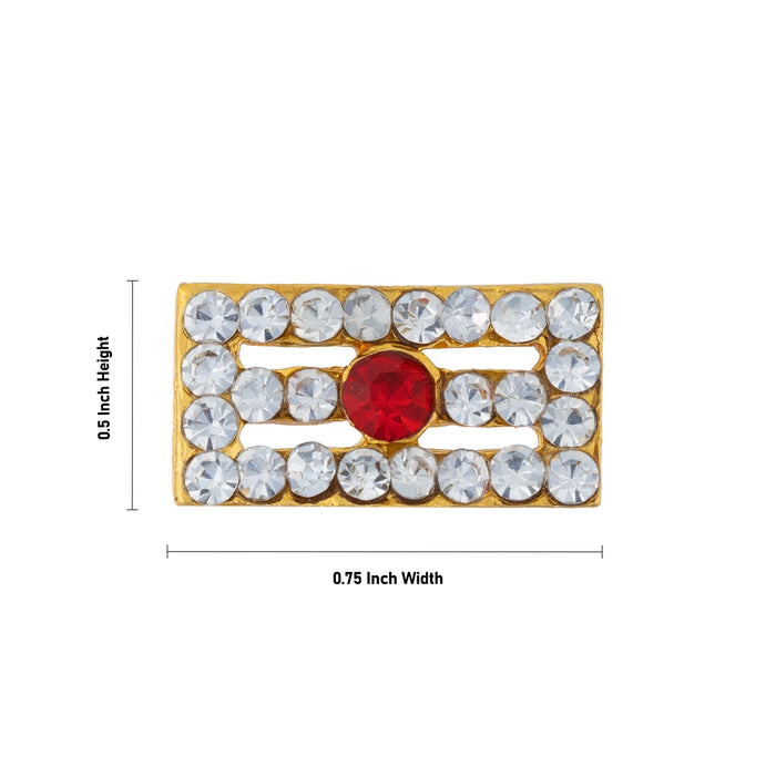 Stone Vibuthi Pattai - 0.5 x 0.75 Inches | Tripundra Tilak/ Shivan Vibhuti Pattai/ Thiruneer Pattai for Deity