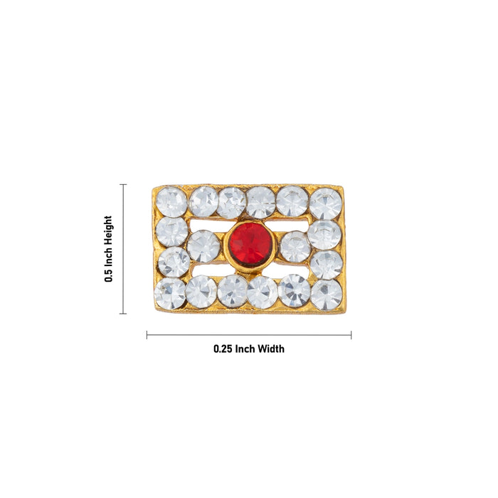 Stone Vibuthi Pattai - 0.5 x 0.25 Inches | Stone Tripundra Tilak/ Thiruneer Pattai for Deity