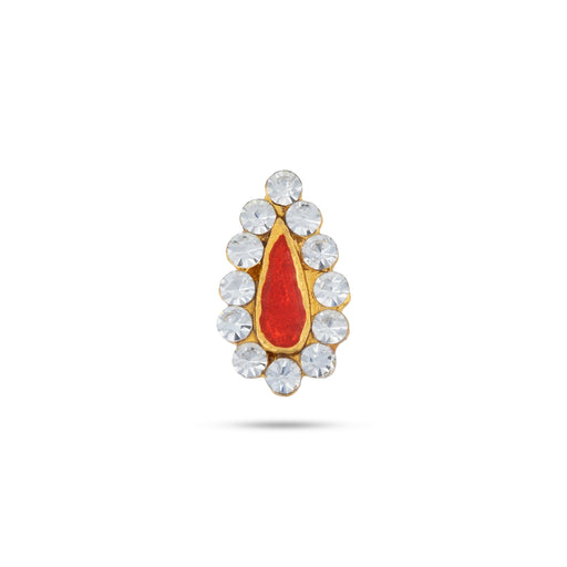 Stone Pottu - 0.5 x 0.25 Inches | Stone Bindi / Stone Tilak for Deity Decor - Head & Face Accessories