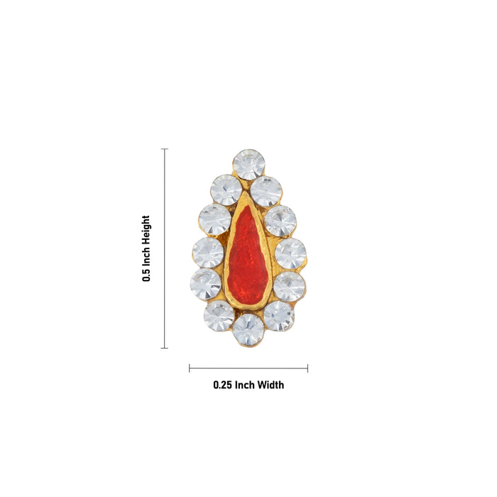 Stone Pottu - 0.5 x 0.25 Inches | Stone Bindi / Stone Tilak for Deity Decor