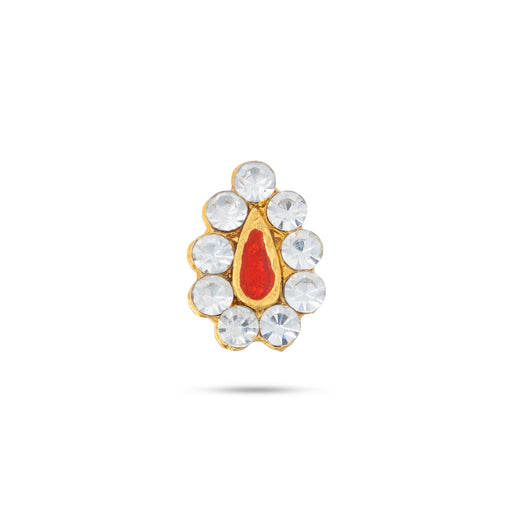 Stone Tilak - 0.5 x 0.25 Inches | Goddess Bindi / Stone Bindi / Tilak Stone for Deity - Head & Face Accessories