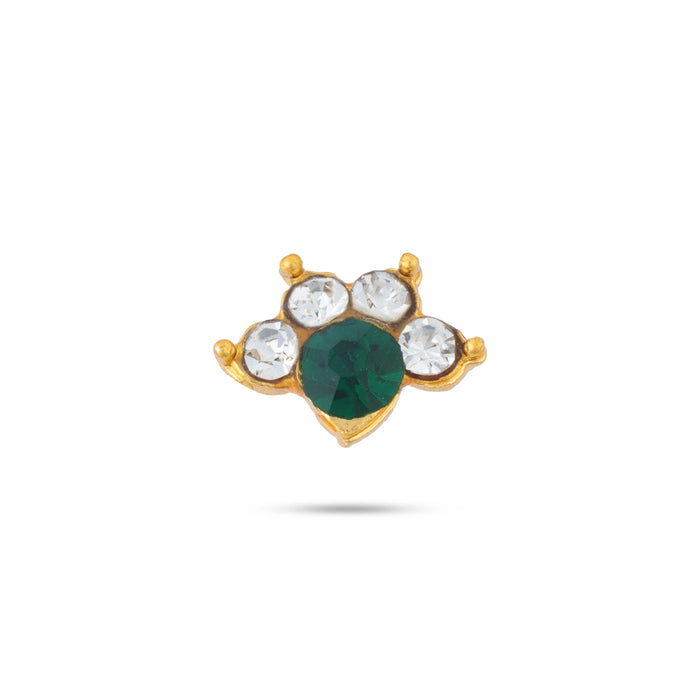 Nathu Bullaku - 0.5 x 0.25 Inches |Stone Nose Ring/ Mukuthi/ Stone Nose Pin for Deity