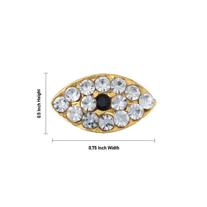 Eye and Eyebrow Set - 0.5 x 0.75 Inches | God Idol Eye Set/ Stone Eye & Eyebrow Ornament for Deity Decor