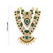 Stone Haram & Stone Necklace Pair - 5 x 2 Inches | White & Green Stone Jewelry/ Artificial Jewellery for Deity - Neck & Body Accessories
