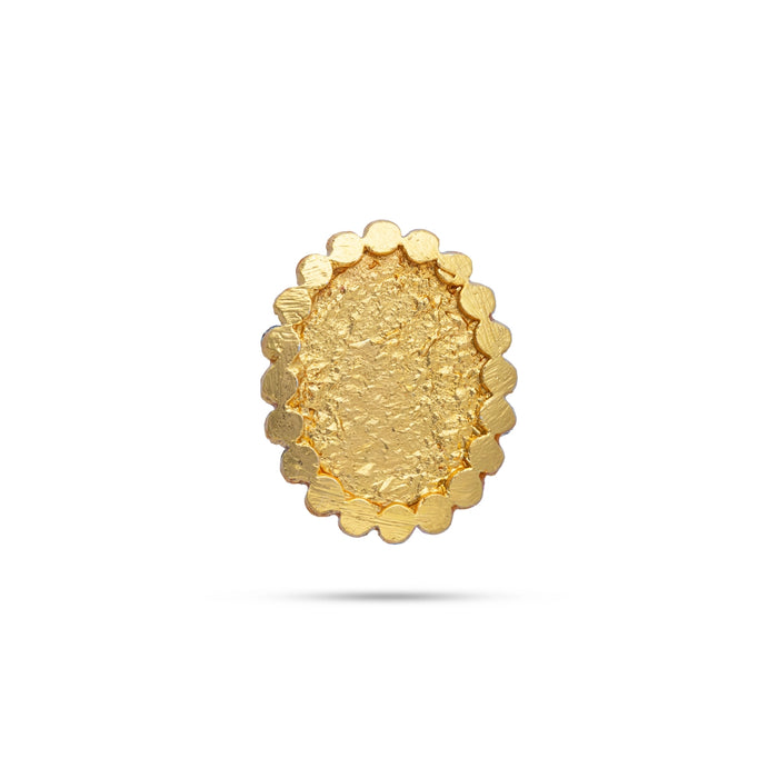 Stone Pottu - 1 x 0.5 Inches | Oval Shape Tilak/ Stone Tikka/ Stone Bindi