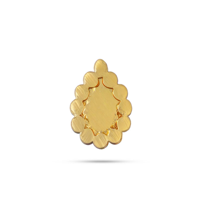 Stone Bindi - 1 x 0.5 Inches | Multicolour Stone Pottu/ Tikka With Stone/ Stone Tilak for Deity
