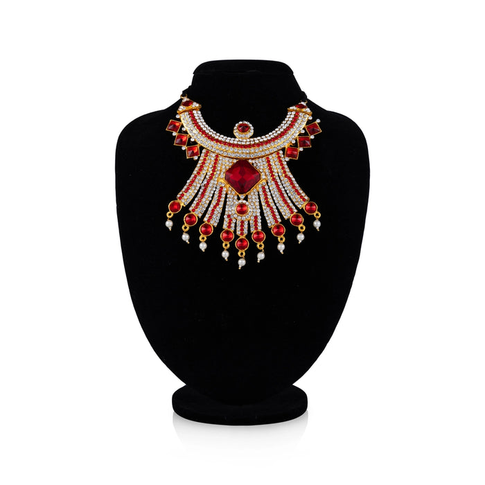 Stone Necklace - 6 Inches | Multicolour Stone Jewellery/ Artificial Jewelry for Deity