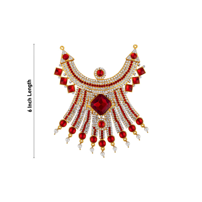 Stone Necklace - 6 Inches | Multicolour Stone Jewellery/ Artificial Jewelry for Deity