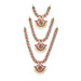 Necklace Haram Set - 15 x 6 Inches| Three Step Necklace/ MultiColour Stone Jewellery for Deity - Neck & Body Accessories