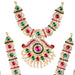 Necklace Haram Set - 15 x 6 Inches| Three Step Necklace/ MultiColour Stone Jewellery for Deity - Neck & Body Accessories