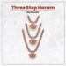 Necklace Haram Set - 15 x 6 Inches| Three Step Necklace/ MultiColour Stone Jewellery for Deity - Neck & Body Accessories