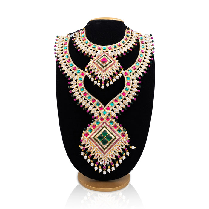 Multicolour Stone Jewellery for  Varalakshmi Decor