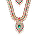 Stone Haram & Stone Necklace Set - 14 x 2.5 Inches | Multicolour Stone Jewelry/ Jewellery for Deity - Neck & Body Accessories