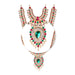 Stone Haram & Stone Necklace Set - 14 x 2.5 Inches | Multicolour Stone Jewelry/ Jewellery for Deity - Neck & Body Accessories