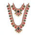 Stone Haram and Necklace - 15 x 7 Inches | Haram & Necklace Set/ Multicolour Stone Jewelry for Deity - Neck & Body Accessories