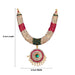 Stone Necklace - 8 x 6 Inches | Necklace/ Multicolour Stone Jewelry/ Jewellery for Deity - Neck & Body Accessories
