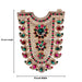 Stone Necklace - 10 x 8 Inches | Multicolour Stone Jewelry/ Jewellery for Deity - Neck & Body Accessories