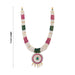 Stone Necklace & Stone Haram Pair - 7 X 4 Inches | Multicolour Stone Jewellery/ Artificial Jewelry For Deity - Neck & Body Accessories
