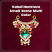 Stone Necklace Small - 1.5 x 1.25 Inches | Multicolour Stone Jewelry/ Jewellery for Deity - Neck & Body Accessories
