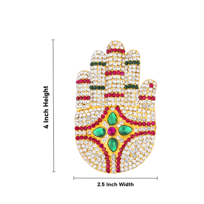 Stone Hastham - 4 x 2.5 Inches | Stone Hastham/ Stone Hands for Deity Decor - Neck & Body Accessories