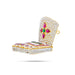 Stone Leg - 2 x 2.5 Inches | Multicoloured Stone Padham/ Stone Padam for Deity Decor - Waist & Leg Accessories