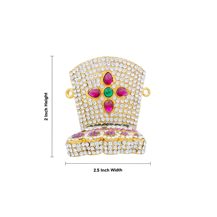 Stone Leg - 2 x 2.5 Inches | Multicoloured Stone Padham/ Stone Padam for Deity Decor - Waist & Leg Accessories