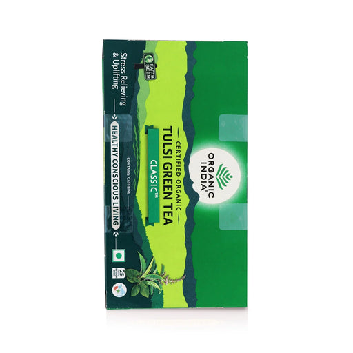 Organic India Tulsi Green Tea Classic - 25 Pcs - Coffee & Tea
