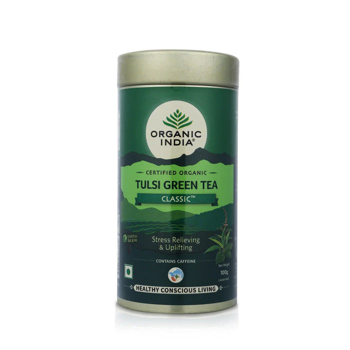 Organic Tulsi Green Tea Tin - 100 Gms