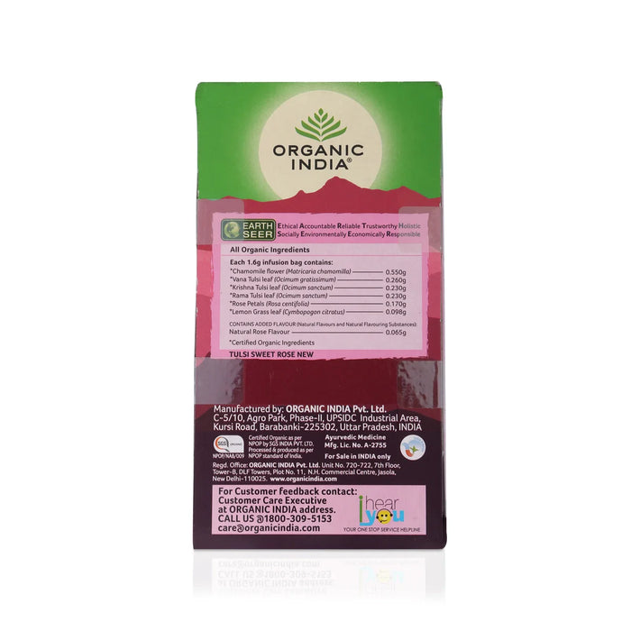 Organic India Tulsi Sweet Rose - 25 Pcs