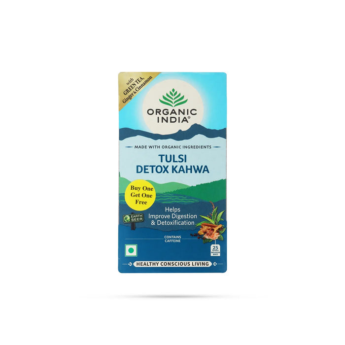 Organic India Tulsi Detox Kahwa - 25 Pcs - Ayurvedic Mix