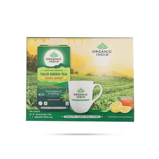 Organic India Tea Honey Lemon - 25 Pcs - Coffee & Tea