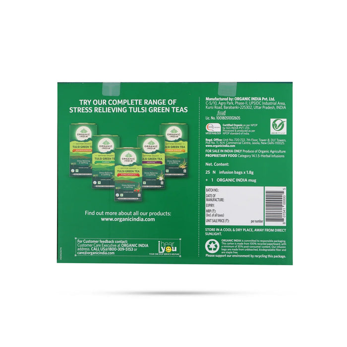 Organic India Tea Honey Lemon - 25 Pcs - Coffee & Tea